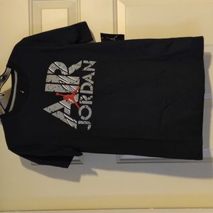 Black Air Jordan T-shirt.  New with Tags.  Boys size Large.